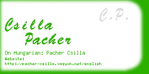 csilla pacher business card